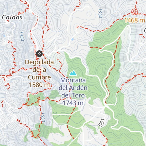 Map of Montaña del Andén del Toro