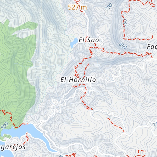 Map of Refugio El Hornillo
