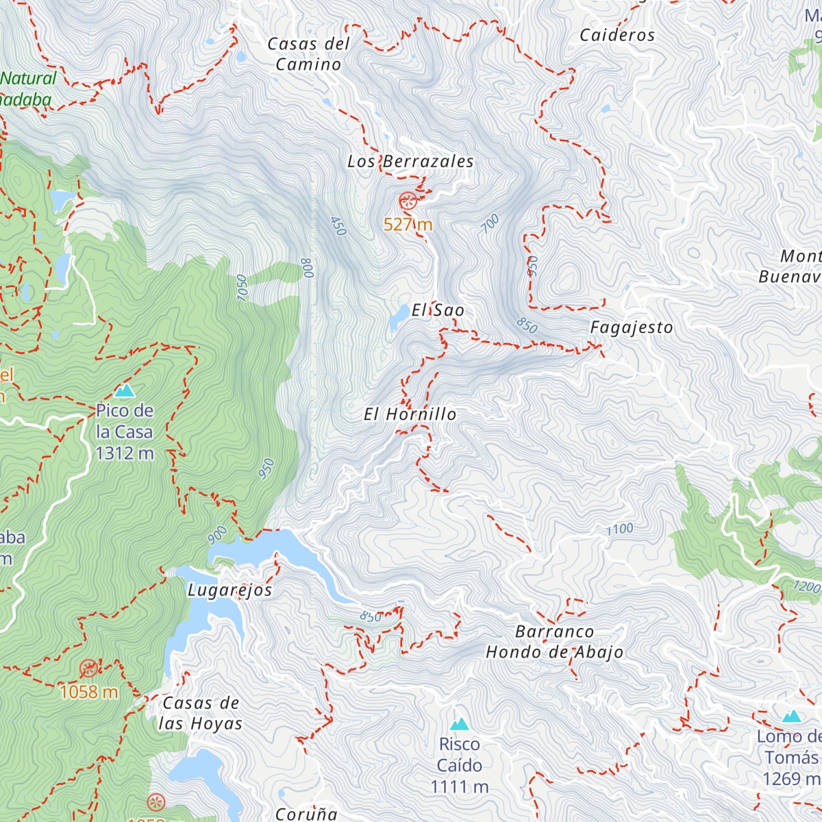 Refugio El Hornillo map