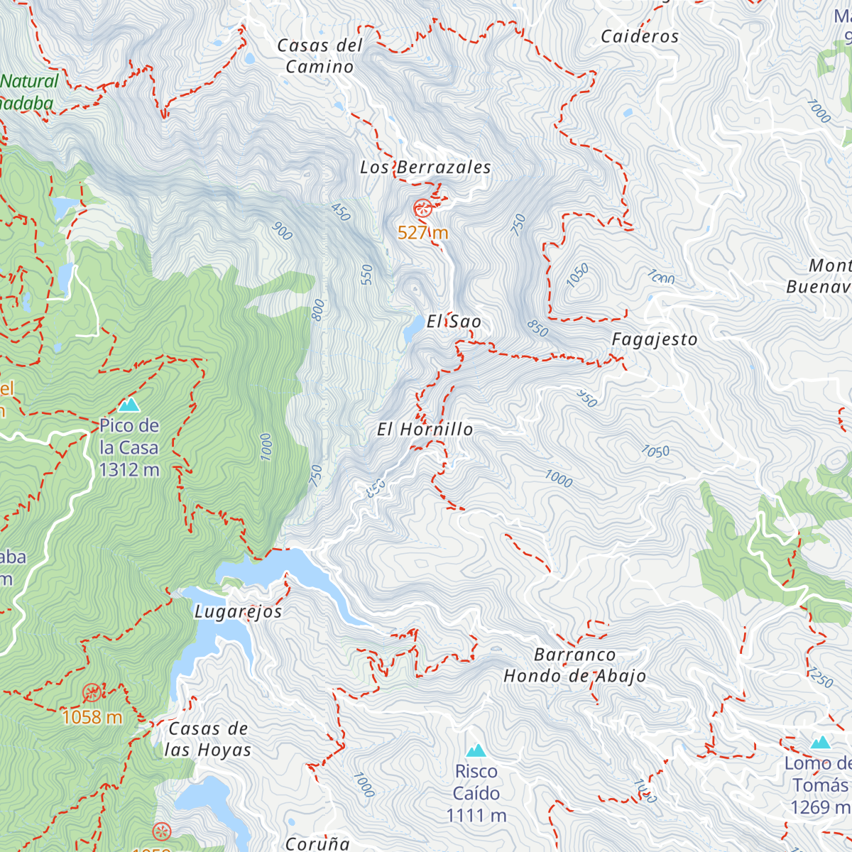 Refugio El Hornillo map