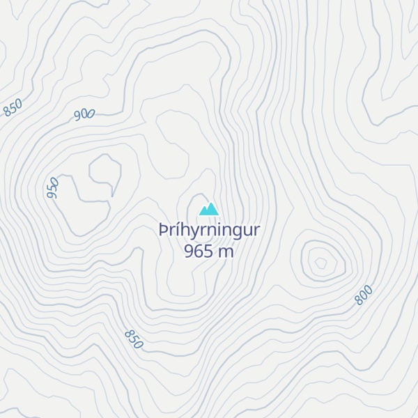 Map of Þríhyrningur