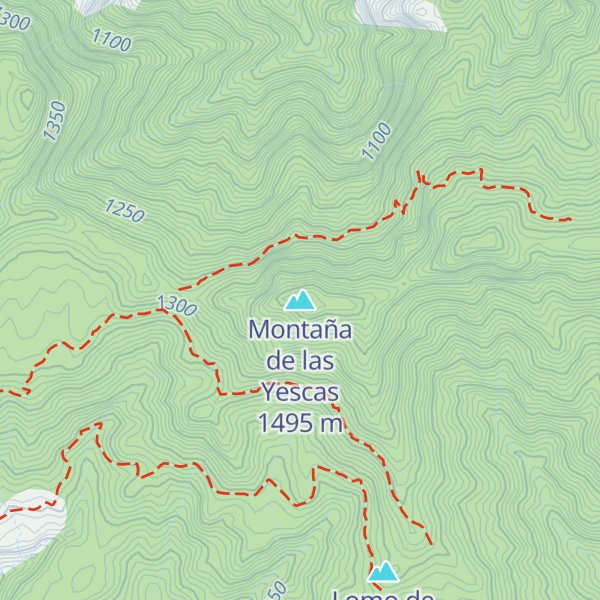 Map of Montaña de las Yescas