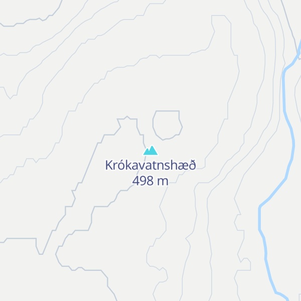 Map of Krókavatnshæð