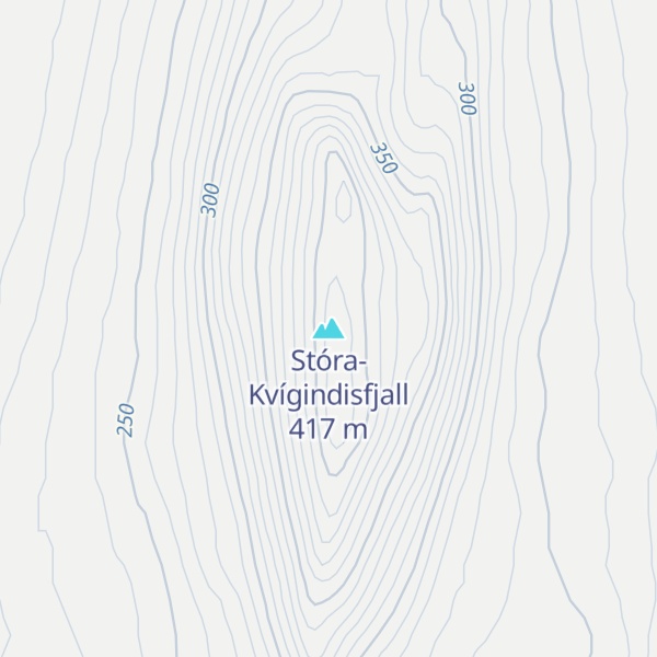 Map of Stóra-Kvígindisfjall