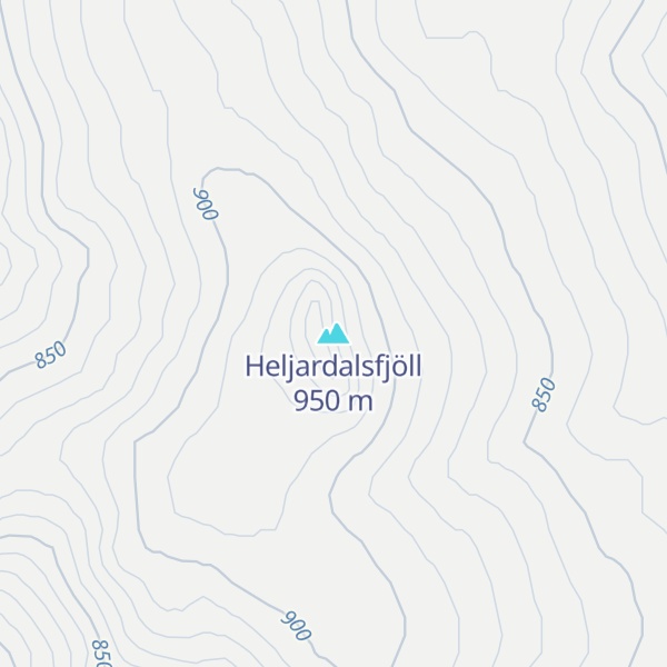 Map of Heljardalsfjöll