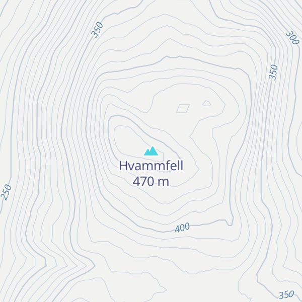 Map of Hvammfell