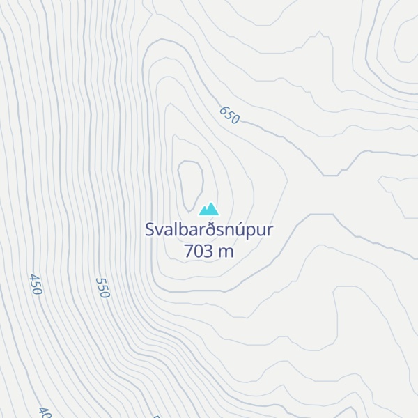 Map of Svalbarðsnúpur