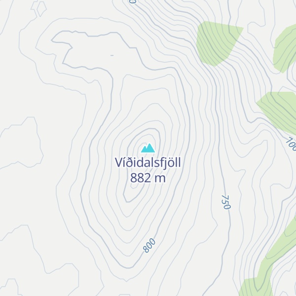 Map of Víðidalsfjöll