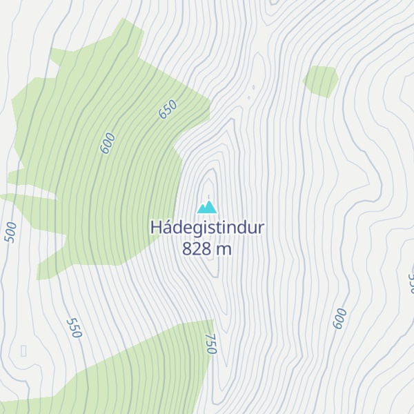 Map of Hádegistindur