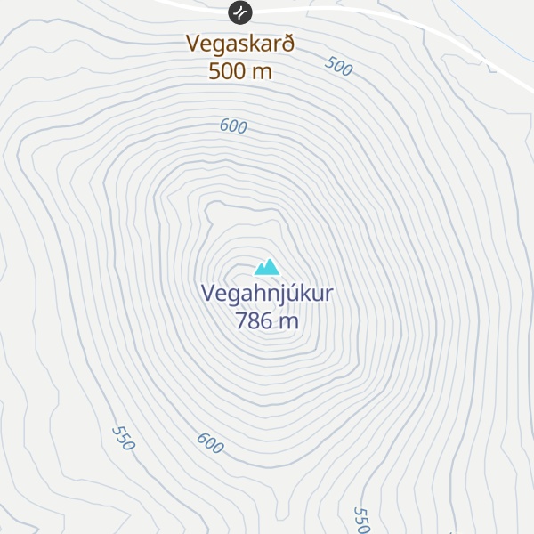 Map of Vegahnjúkur