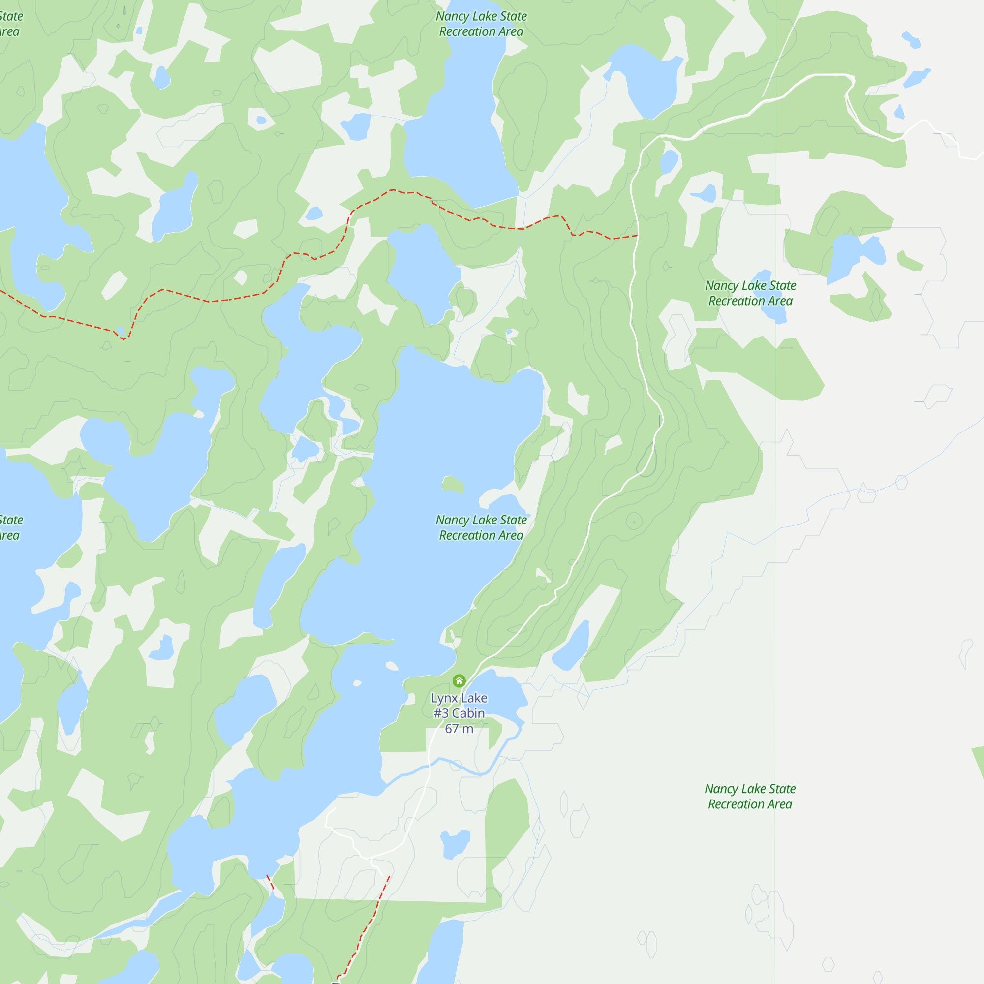 Lynx Lake #1 Cabin map