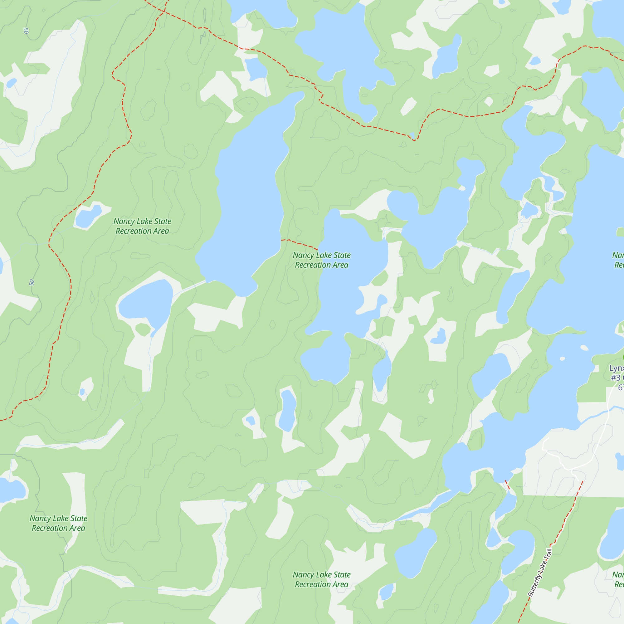 James Lake Cabin map
