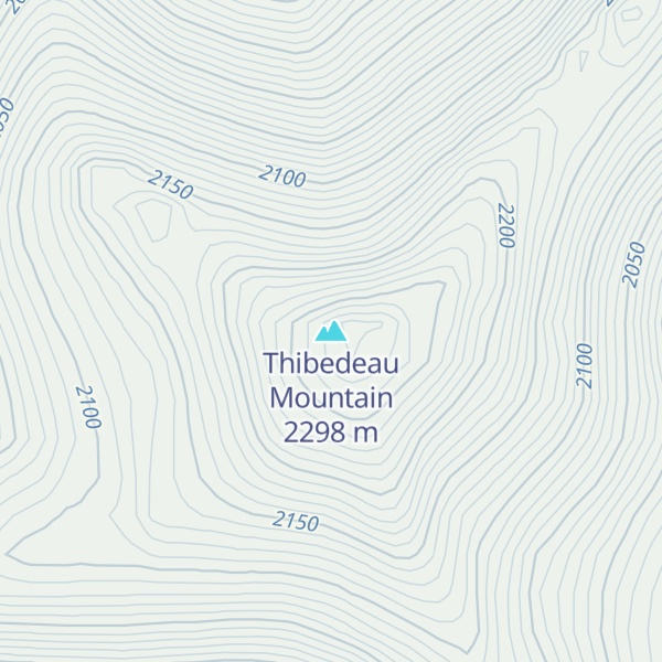 Map of Thibedeau Mountain