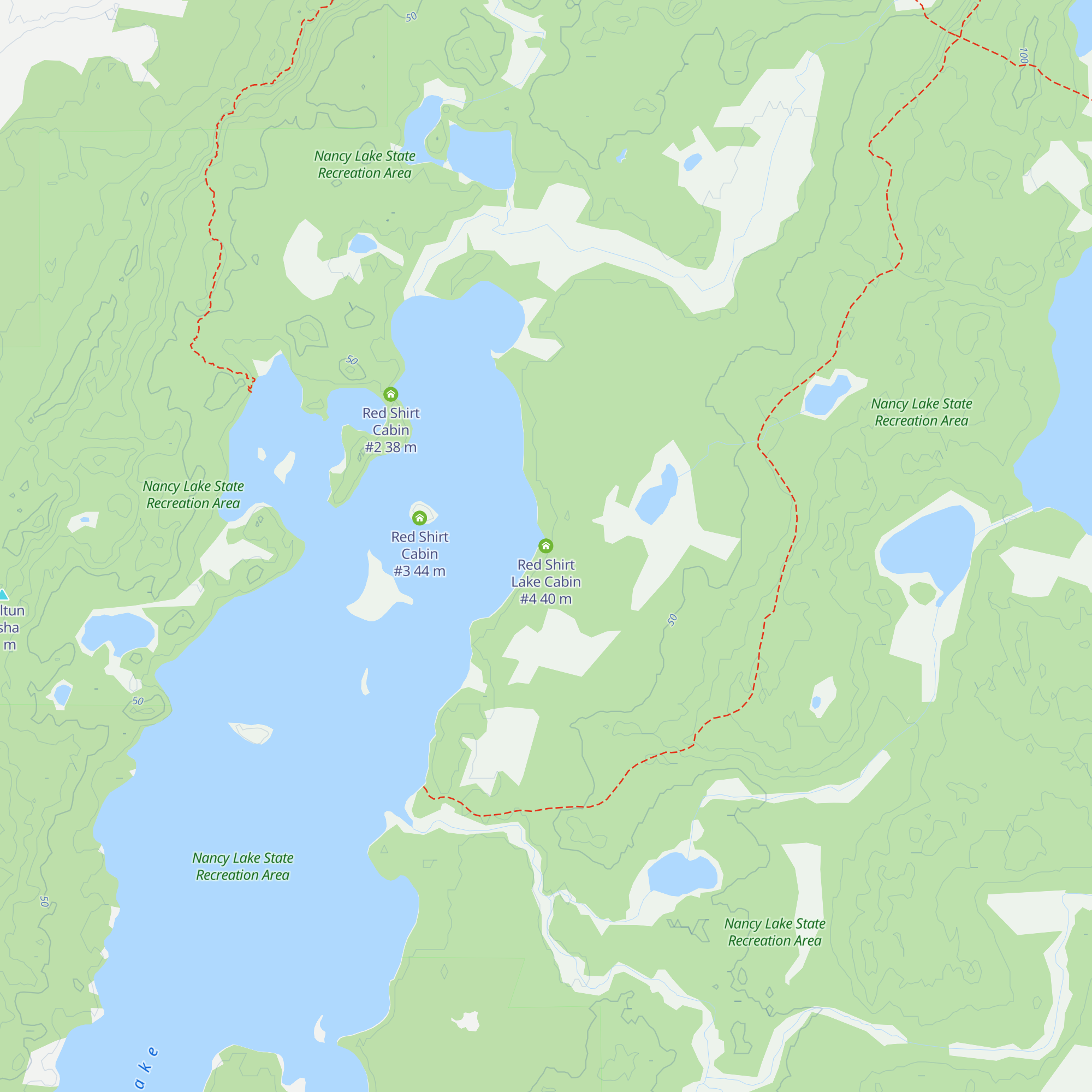 Red Shirt Lake Cabin #4 map