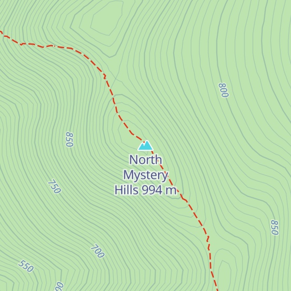 Map of North Mystery Hills