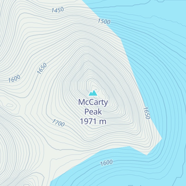 Map of McCarty Peak