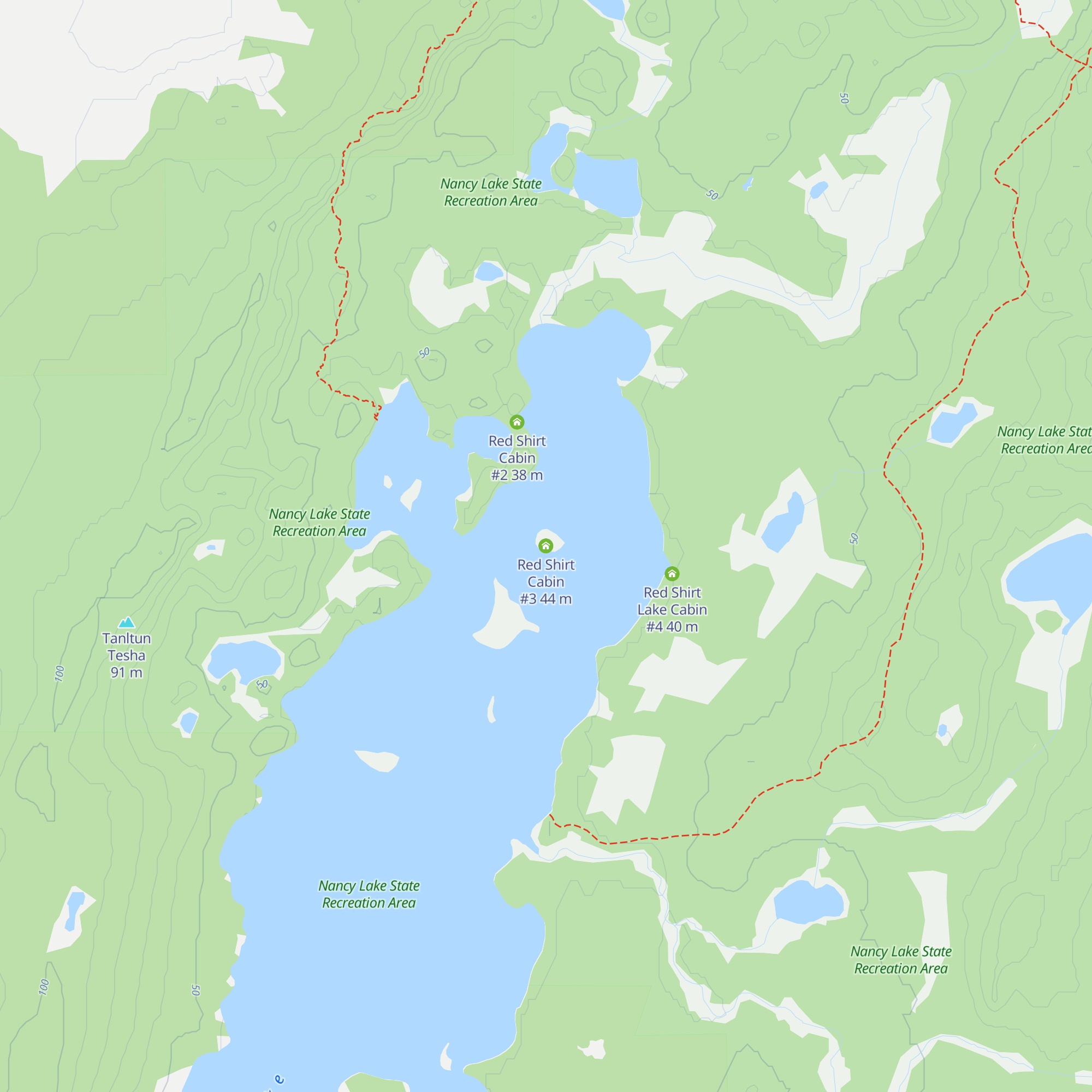 Red Shirt Cabin #3 map
