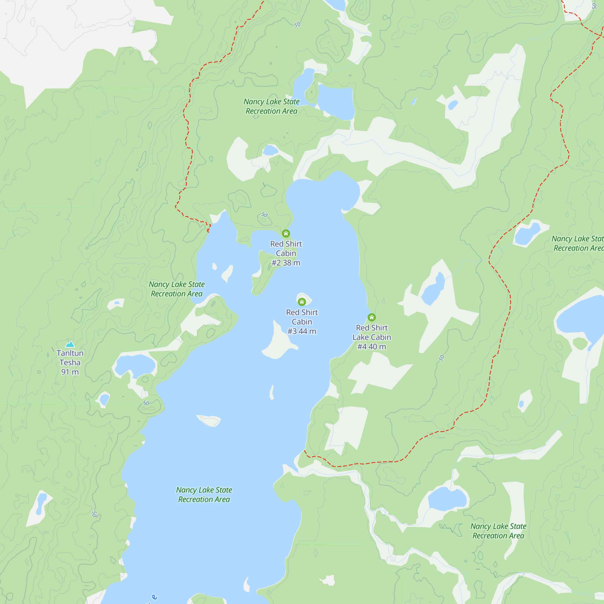 Red Shirt Cabin #3 map