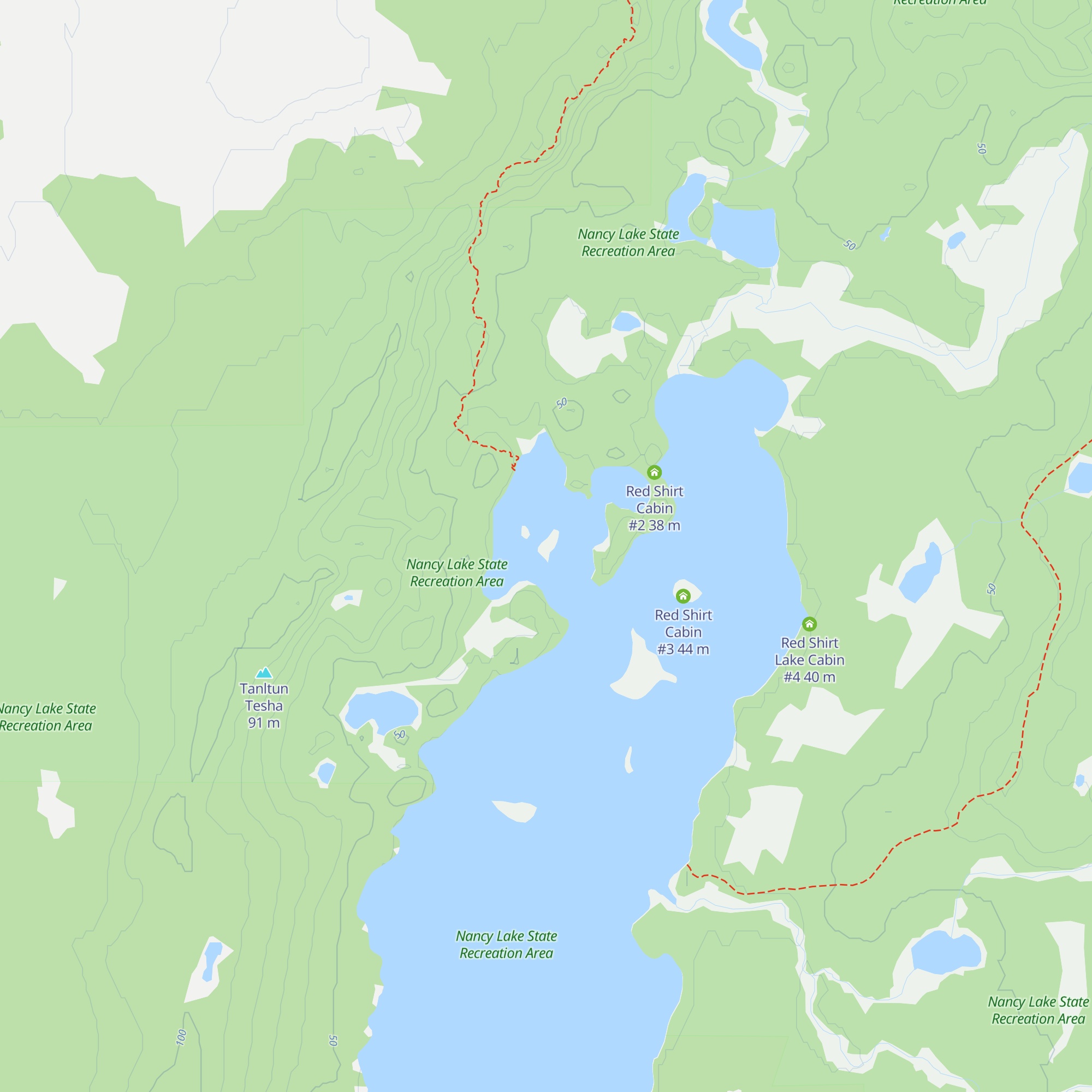 Red Shirt Cabin #1 map