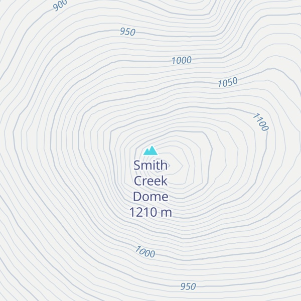 Map of Smith Creek Dome