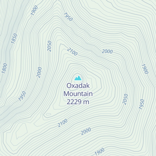 Map of Oxadak Mountain