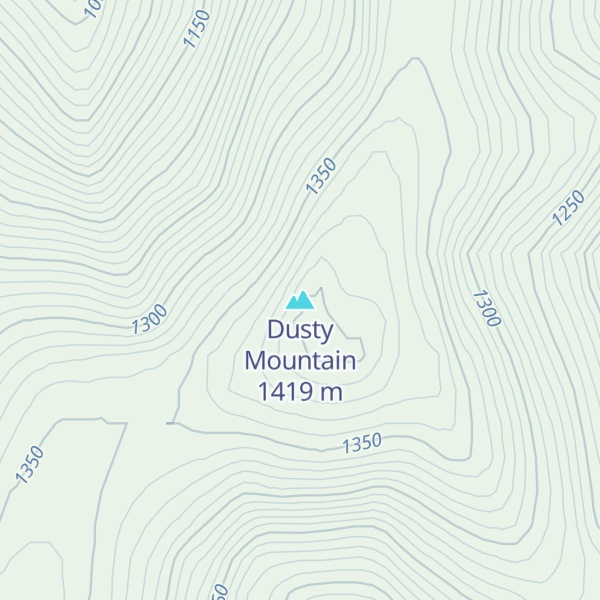 Map of Dusty Mountain