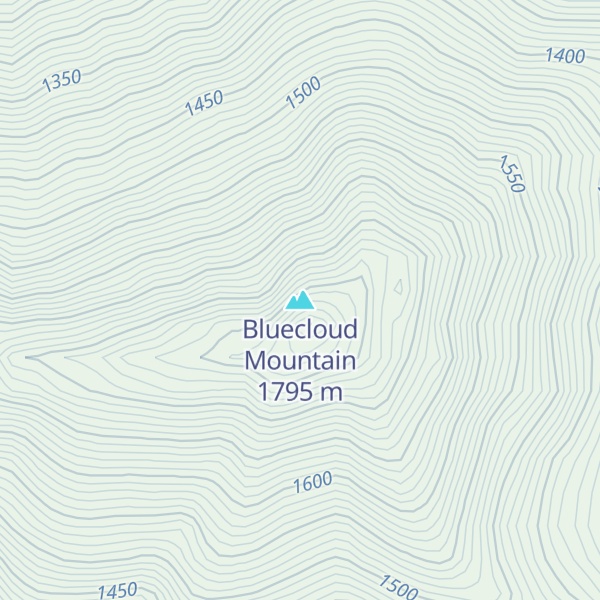Map of Bluecloud Mountain