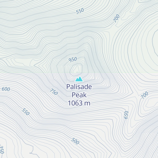 Map of Palisade Peak