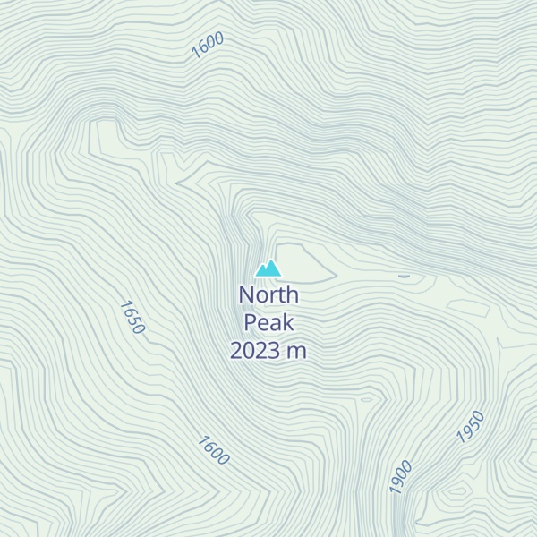 Map of North Peak
