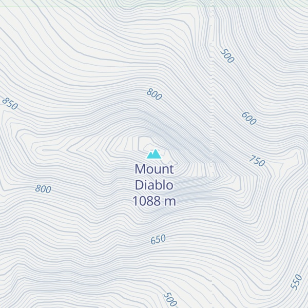 Map of Mount Diablo