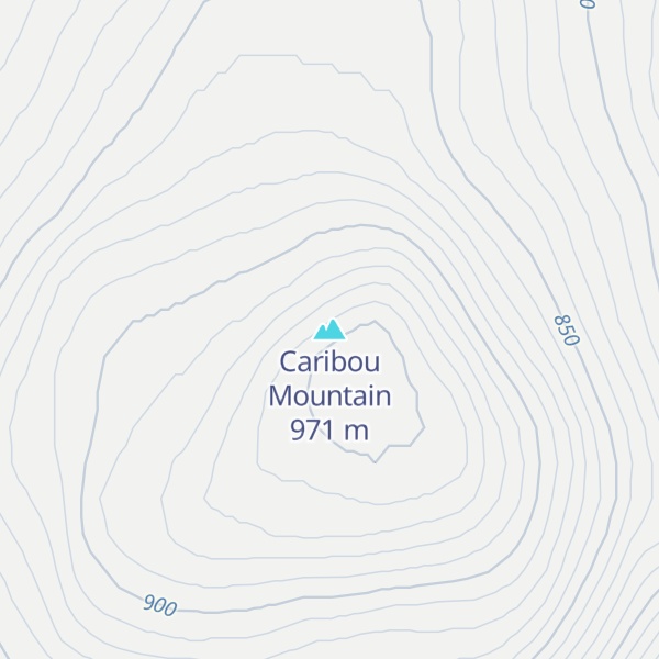 Map of Caribou Mountain