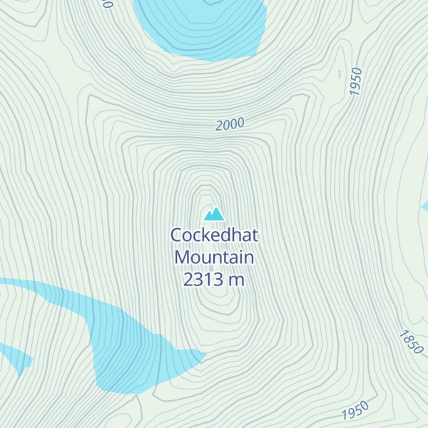 Map of Cockedhat Mountain