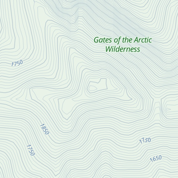 Map of Hanging Glacier Mountain