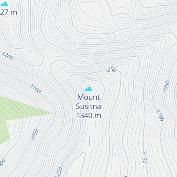 Map of Mount Susitna