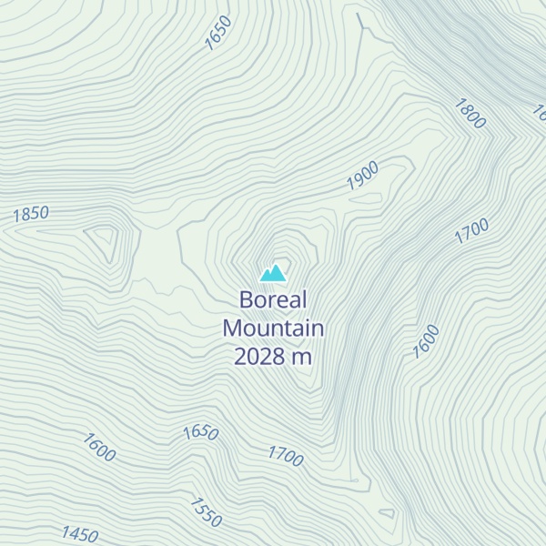 Map of Boreal Mountain