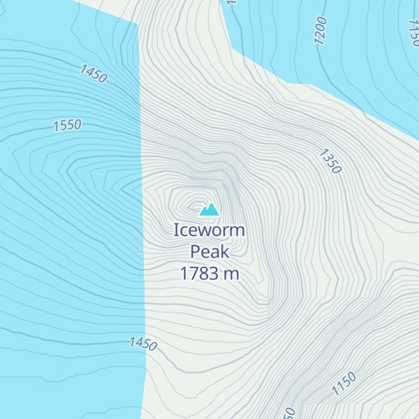 Map of Iceworm Peak