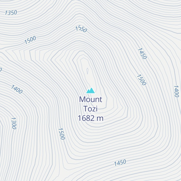 Map of Mount Tozi