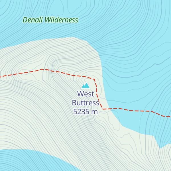 Map of West Buttress