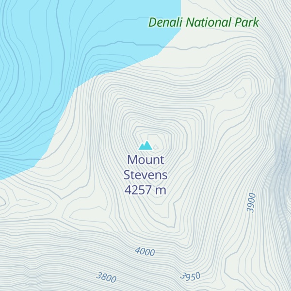 Map of Mount Stevens