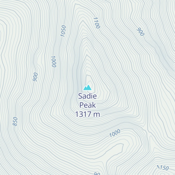 Map of Sadie Peak