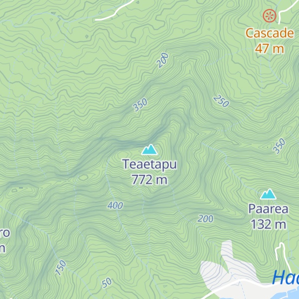 Map of Teaetapu