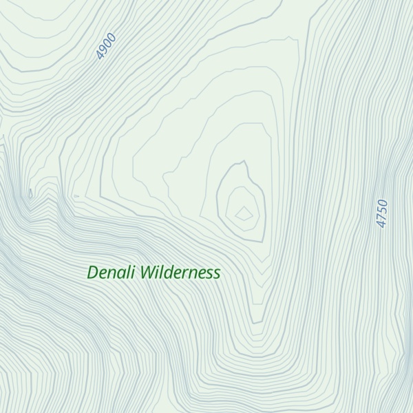 Map of Mount Foraker-South Peak