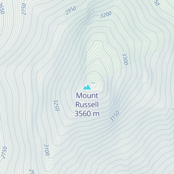 Map of Mount Russell