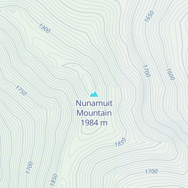 Map of Nunamuit Mountain