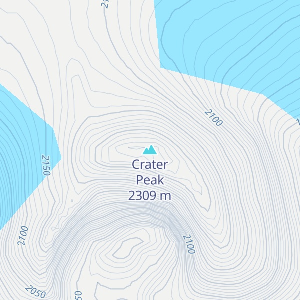 Map of Crater Peak