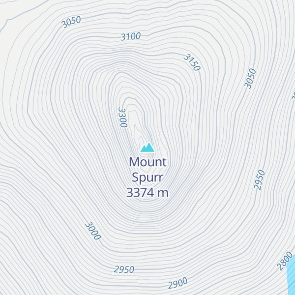 Map of Mount Spurr