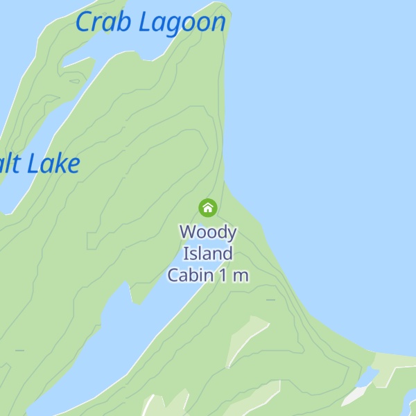 Map of Woody Island Cabin