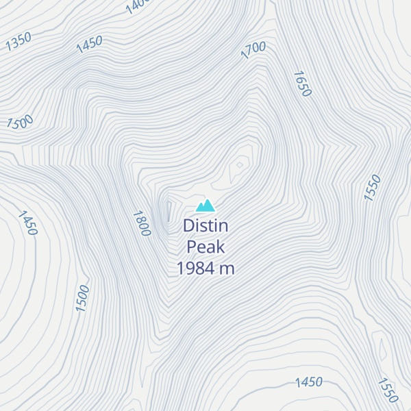 Map of Distin Peak
