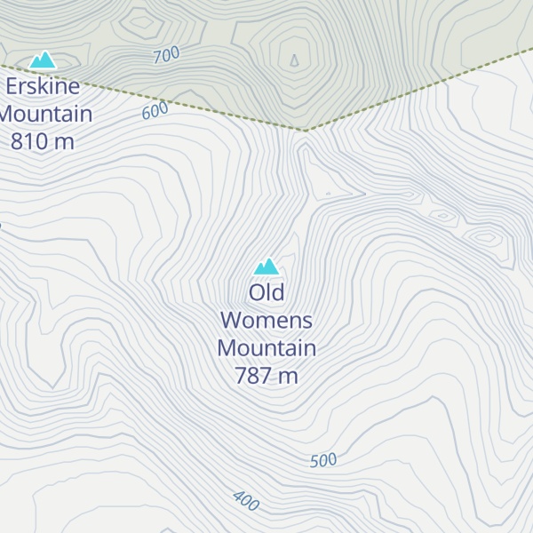 Map of Old Womens Mountain
