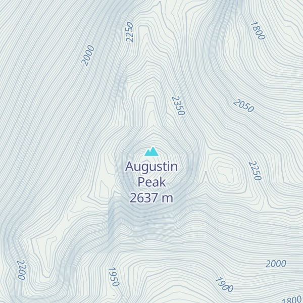 Map of Augustin Peak